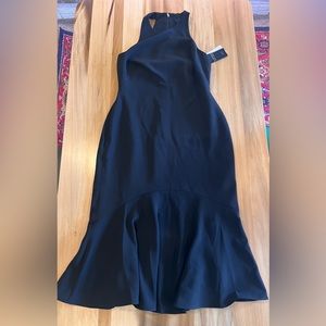 NWT Lauren Ralph Lauren Petite Double-faced Crepe Flounced Hem Dress